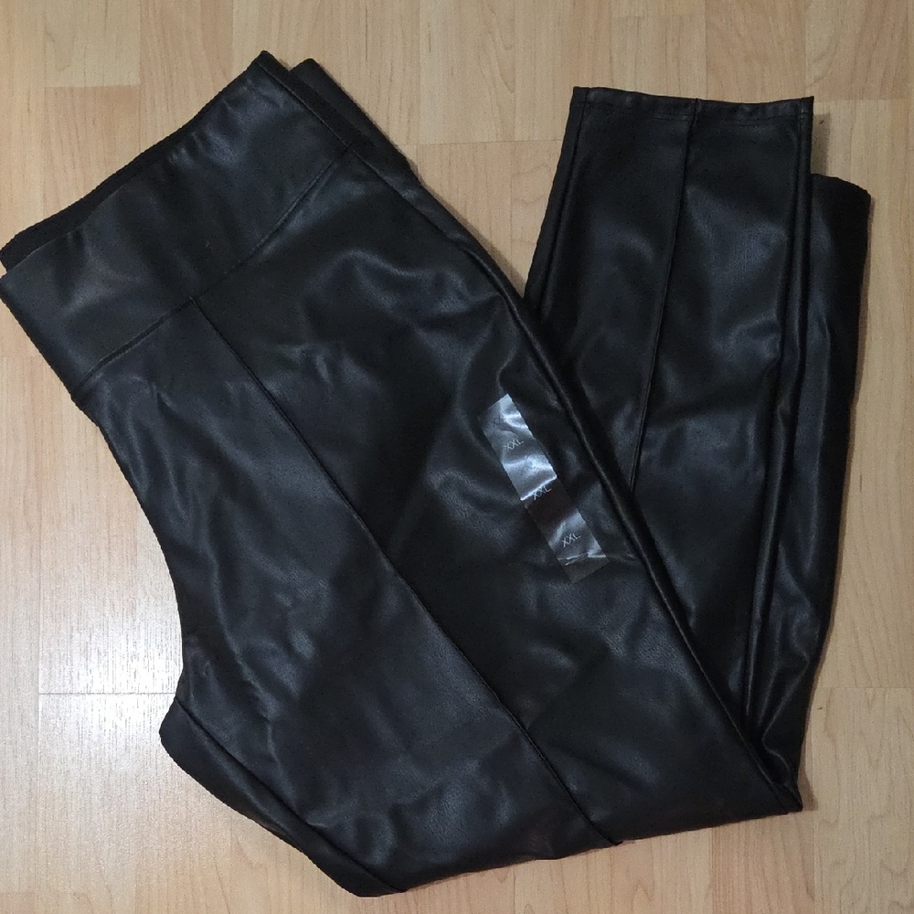 Black Faux Leather Leggings